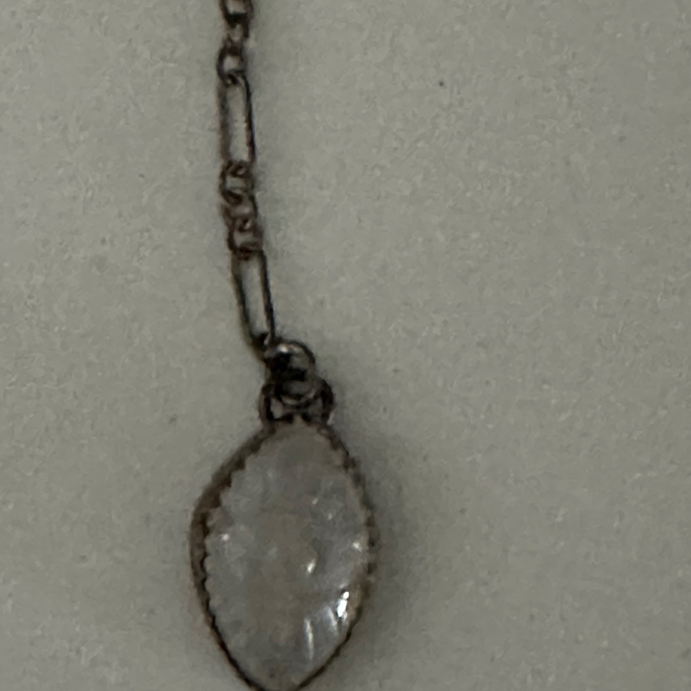 Lariat style moonstone necklace
